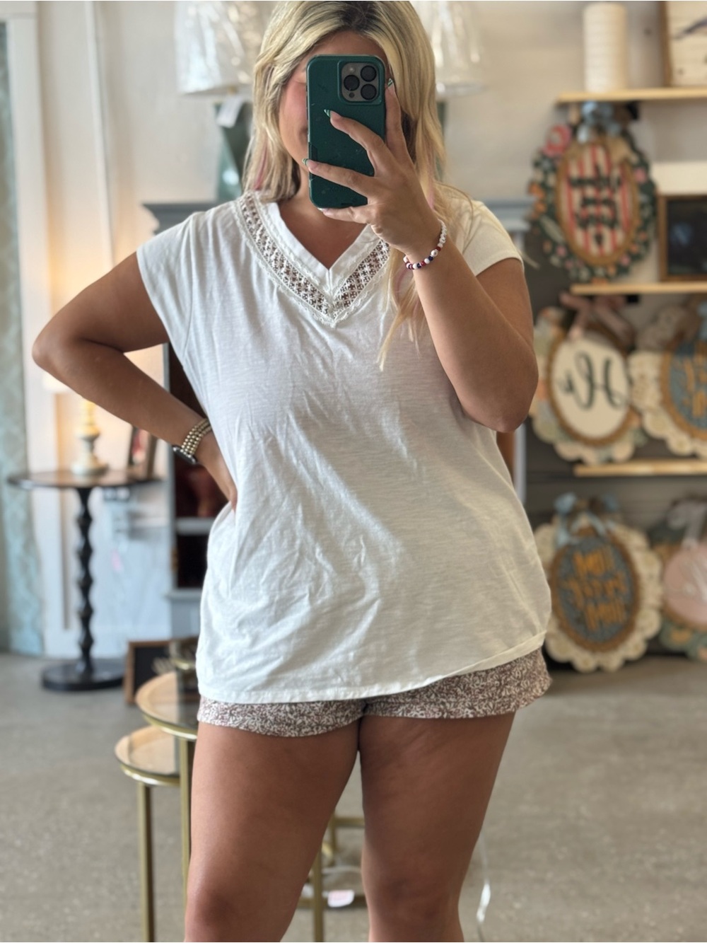 Fair Haven White Cap Sleeve Blouse